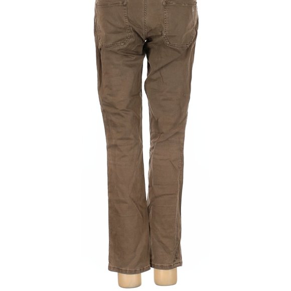 MiH Jeans Brown Green Straight Leg Cut Mid Rise Waist Size 25 #166 - Picture 4 of 4